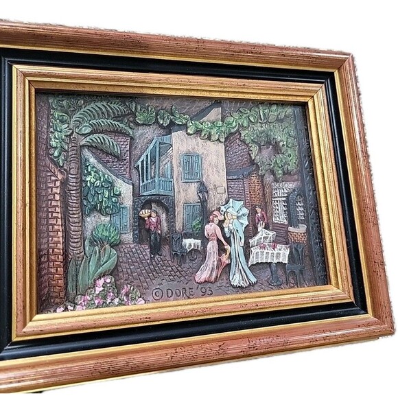 TWO Hand Painted Woodgraphs Ceramic Tiles Ltd Editions - Dores '93 New Orleans - Picture 6 of 8